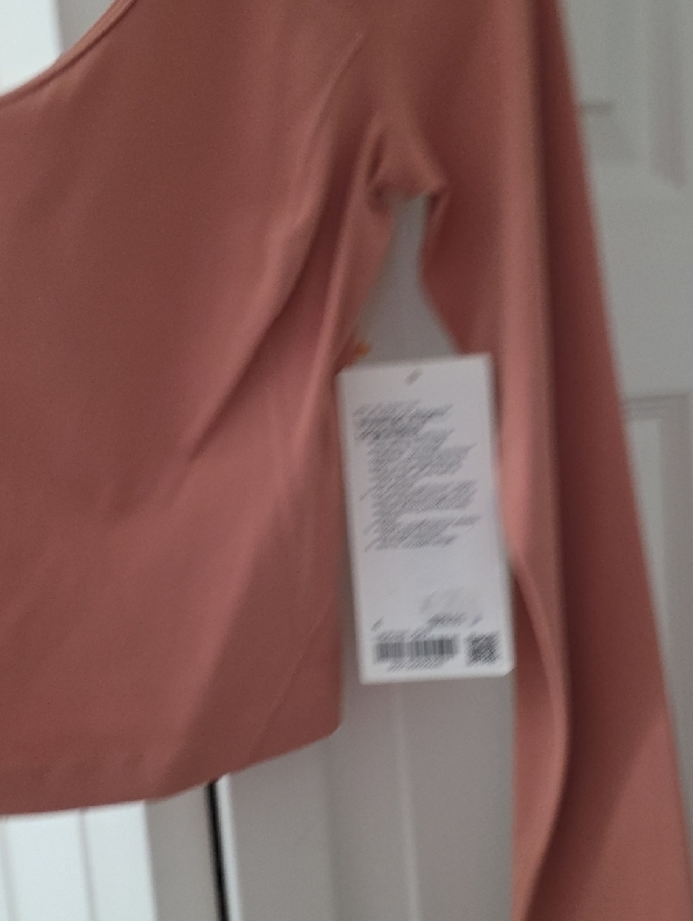 lululemon athletica V-Neck Long Sleeve Crop Top - Dusty Rose Blush - Picture 7 of 11